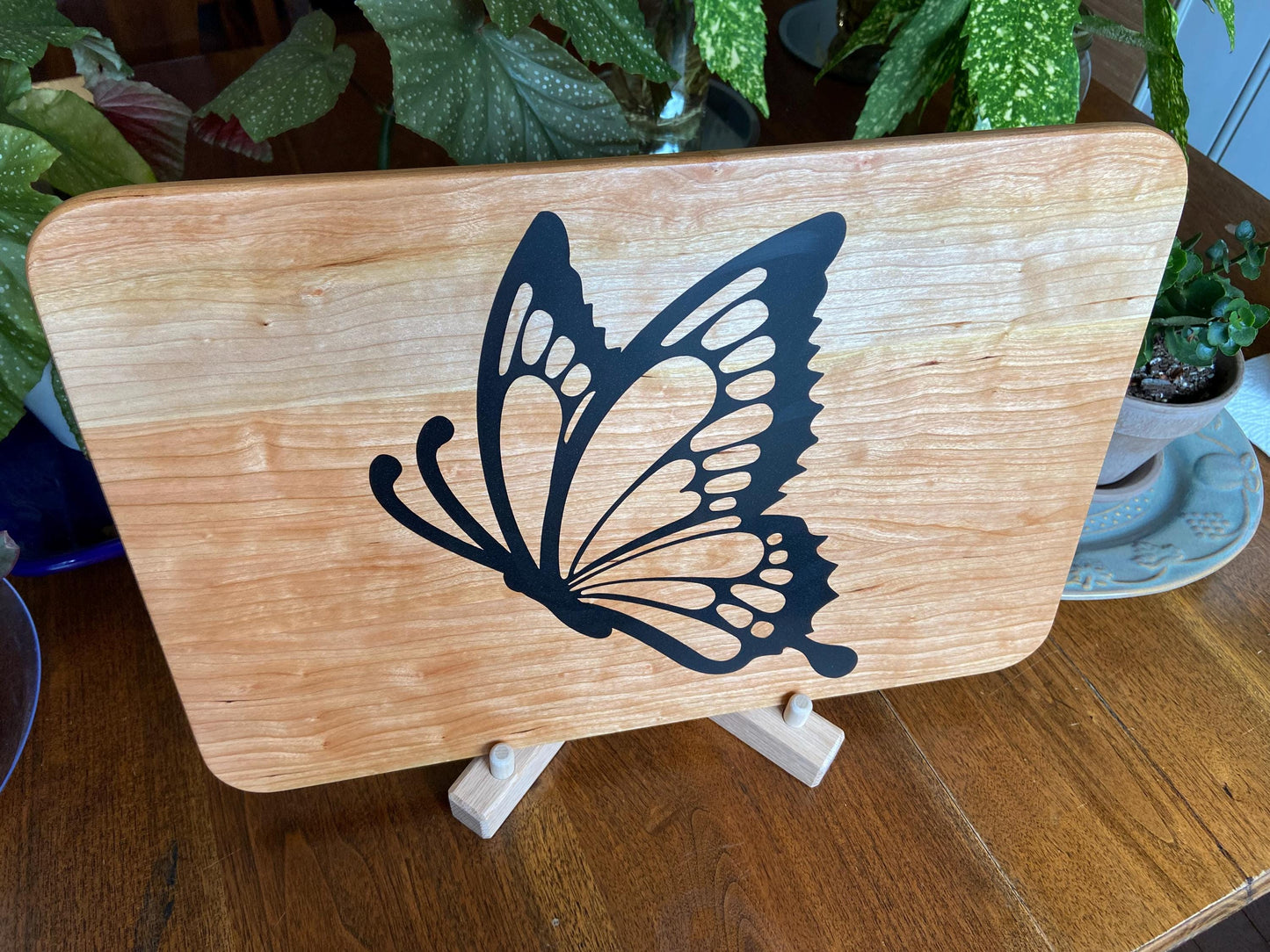 Cherry Charcuterie Board - Butterfly Resin Inlay Design - Tampa Home & Garden Store