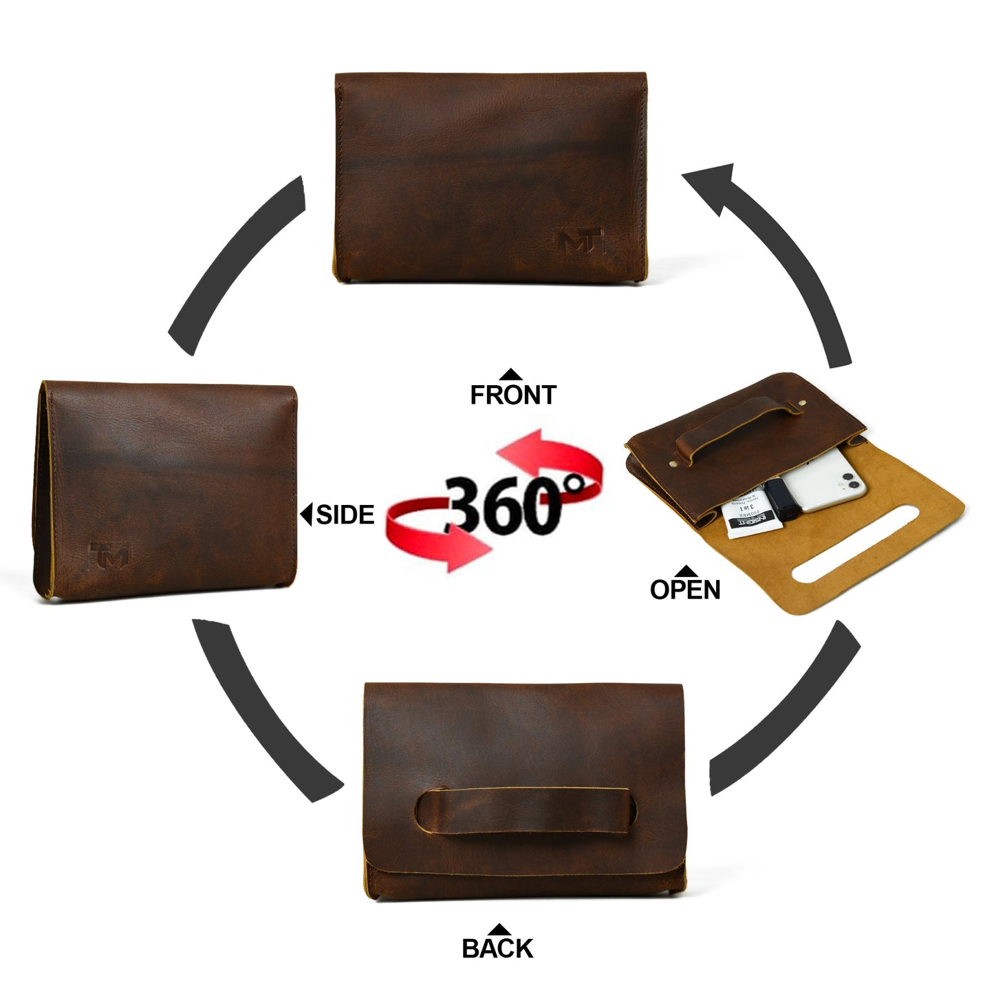 Chic Cocoa Leather Women's Clutch - Tampa Home & Garden Store