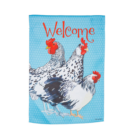 Chickens Suede Garden Flag - Tampa Home & Garden Store