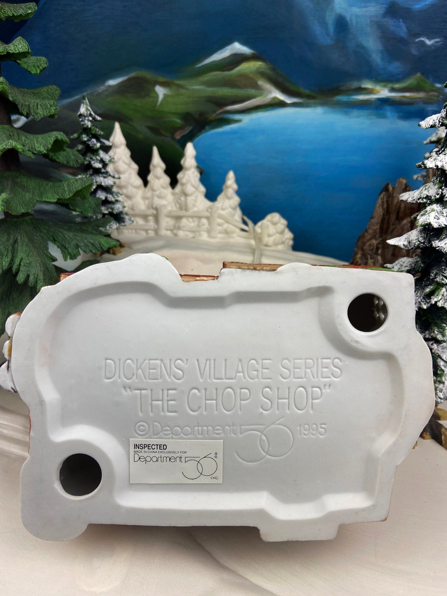 Christmas Village Accessories by Department 56. Illuminated Chop Shop. Dickens Village Series. - Tampa Home & Garden Store