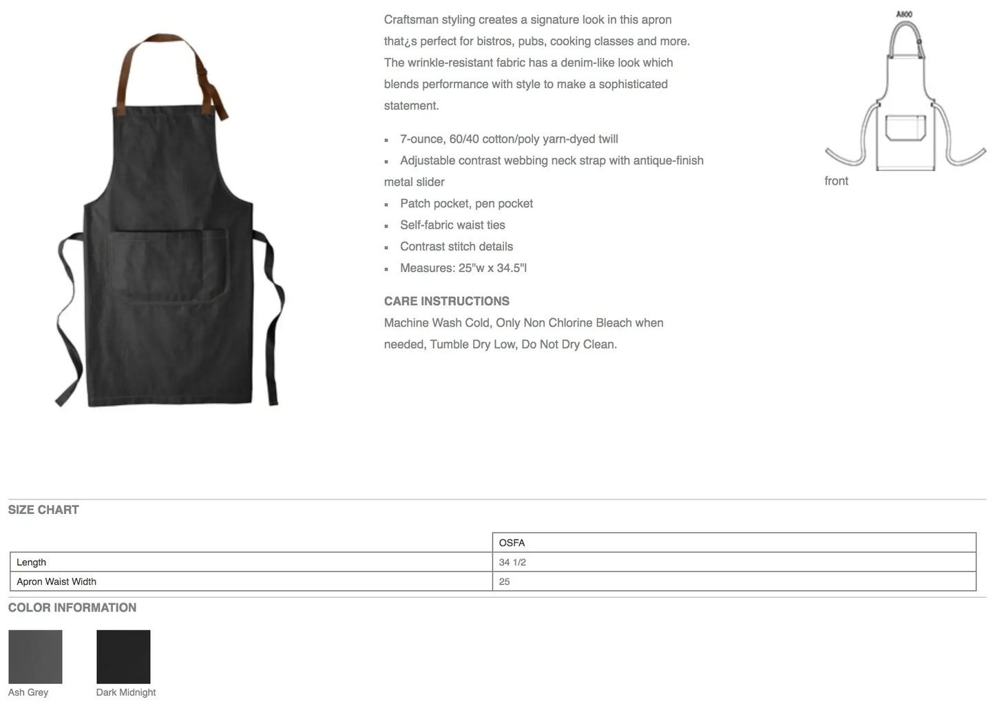 Claire's Apothecary Embroidered Apron - Outlander Inspiration - Tampa Home & Garden Store