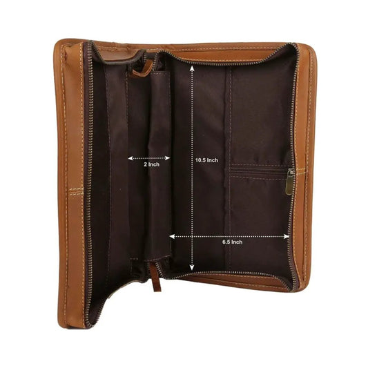 Classic Bible Buffalo Leather Cover Tan by Classy Leather Bags, zip closure Bible accessory on Tampa Home & Garden Store