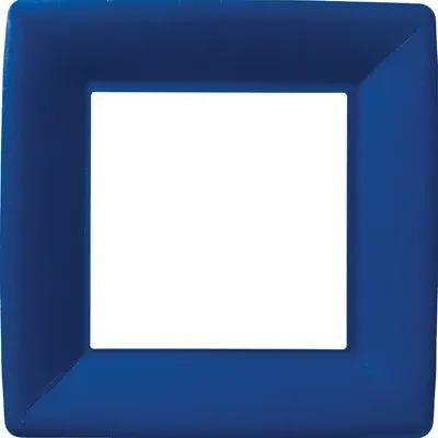 Square blue 10 inch paper dinner plate The Country Christmas Loft on Tampa Home & Garden Store