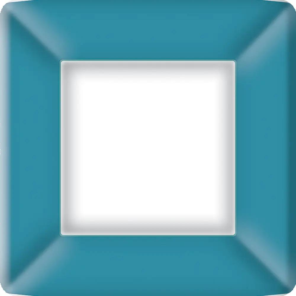 Classic Linen Ice Blue Square Paper Dinner Plate disposable tableware on Tampa Home & Garden Store