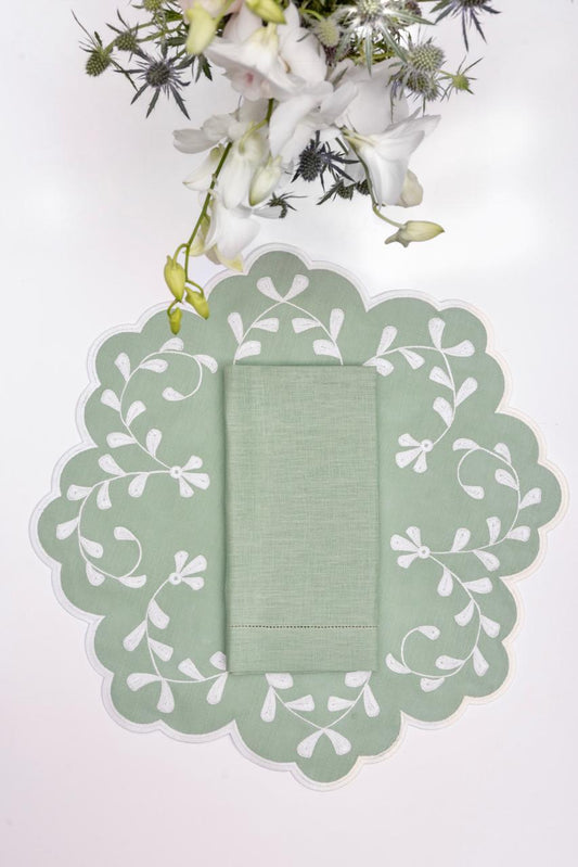 Classic Celadon Linen Napkin & Placemat Set - Tampa Home & Garden Store