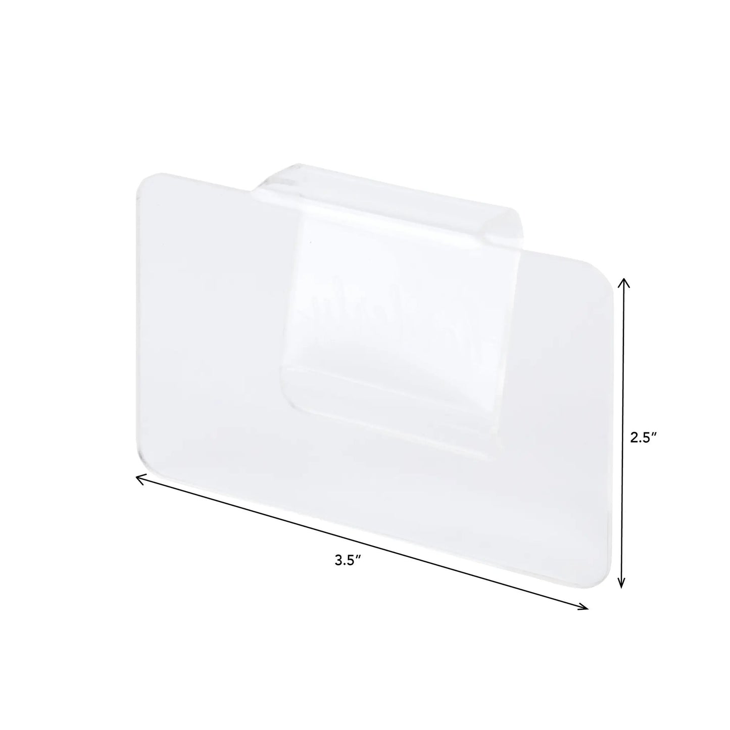 Clear acrylic bin clip label by Horderly for organization on Tampa Home & Garden Store