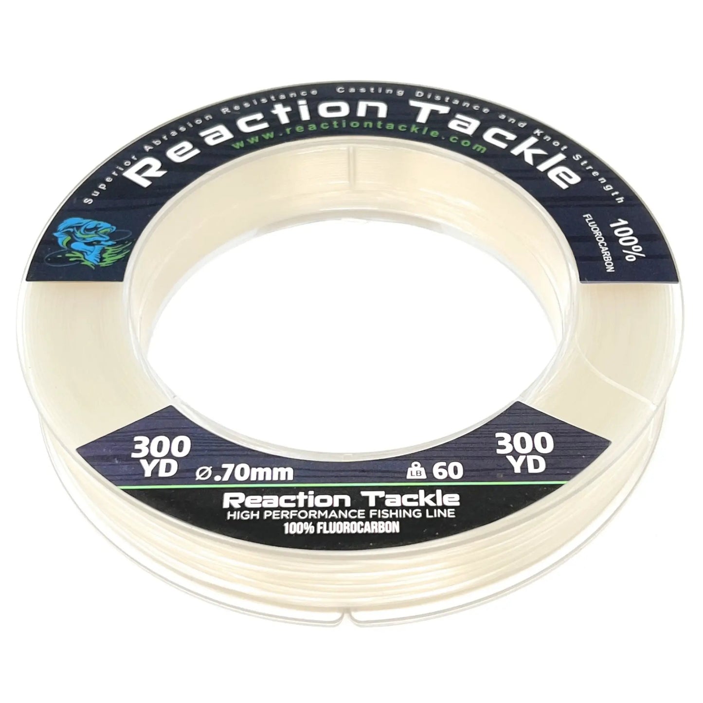 Reaction Tackle Pure Fluorocarbon Fishing Line spool, 300 yd, Ø0.70mm on Tampa Home & Garden Store