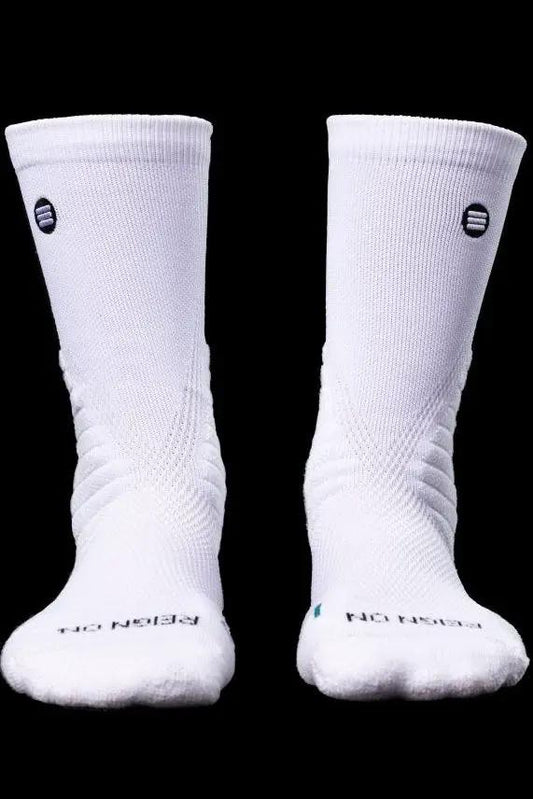 Cloud Tech Performance Socks white pair with Cumulus Sport logo, athletic socks on Tampa Home & Garden Store