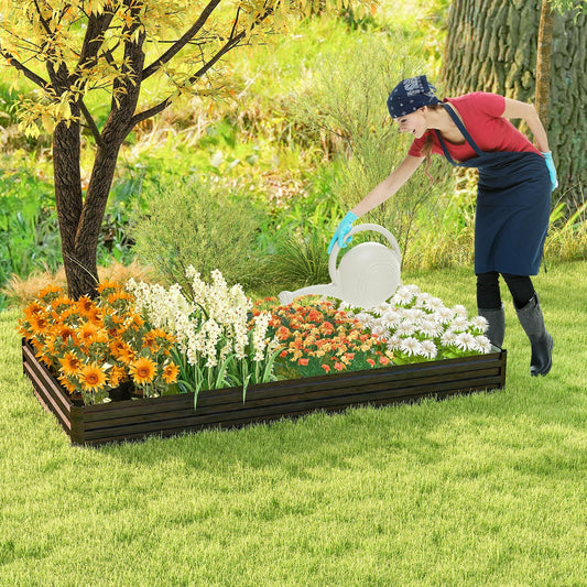 Large Outdoor Metal Planter Box for Vegetable Fruit Herb Flower-Coffee - Tampa Home & Garden Store