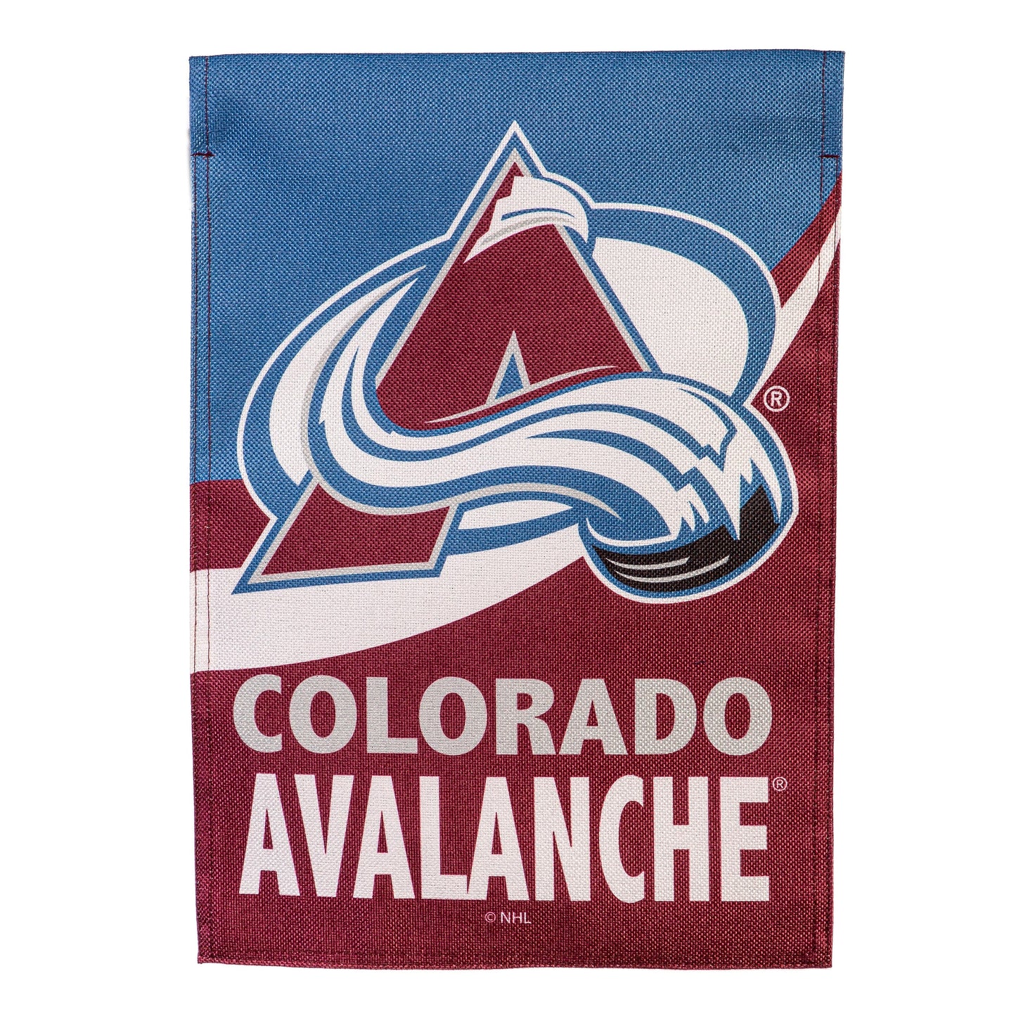 Colorado Avalanche Burlap Flag GDN Size - Tampa Home & Garden Store