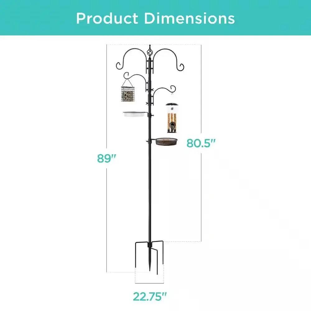 Complete Bird Feeder Set with Black Metal Stand by HomePacific featuring multiple feeders on Tampa Home & Garden Store
