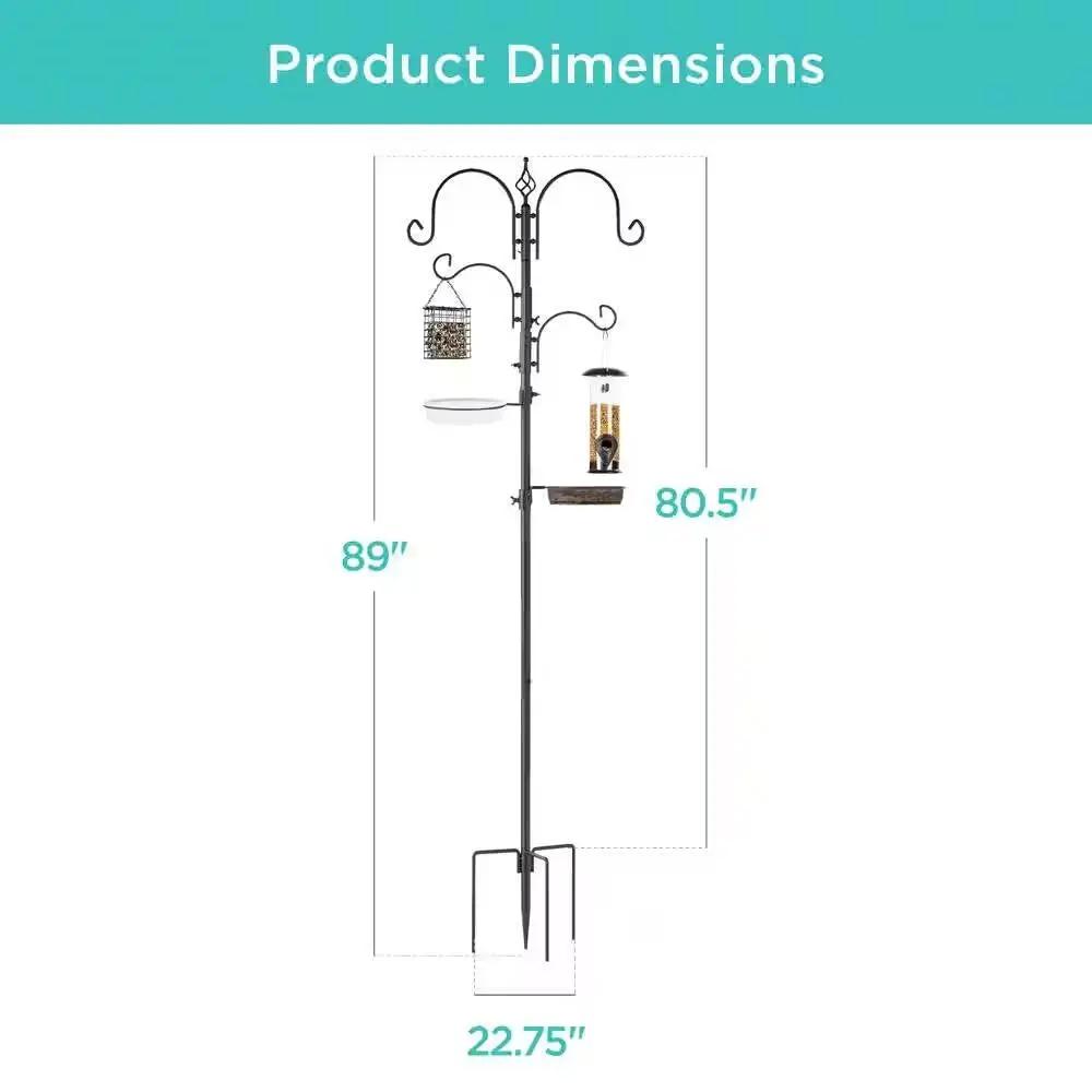 Complete Bird Feeder Set by HomePacific with bronze metal stand, suet cage, water bowl, and tray on Tampa Home & Garden Store