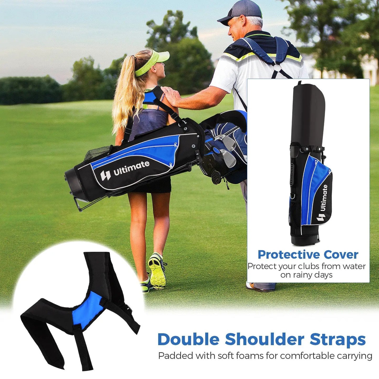 Junior golf club set for ages 11-13, blue and black bag with Ultimate logo DirectDeals on Tampa Home & Garden Store