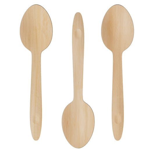 Compostable Birch Wood Spoons 6.3 in, set of 3, Elevate Marketplace kitchen spoons on Tampa Home & Garden Store