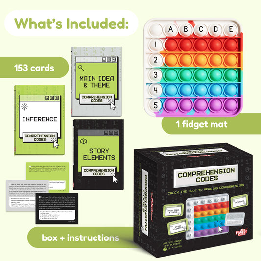 Comprehension Codes toy with 1 rainbow fidget mat and 153 cards by The Fidget Games on Tampa Home & Garden Store