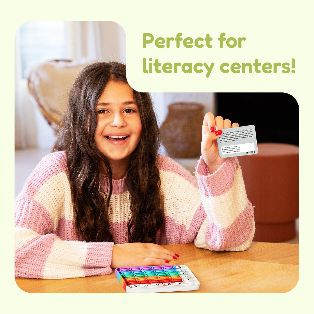 Comprehension Codes educational toy by The Fidget Games, colorful bubble grid for literacy on Tampa Home & Garden Store