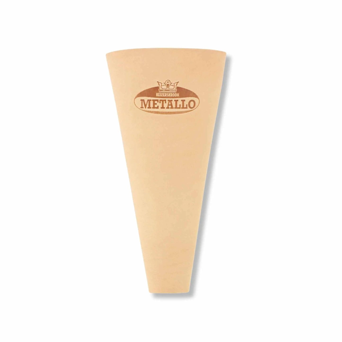 Cone-shaped tan leather holster for pruning shears with Metallo logo and Bootstrap Farmer branding on Tampa Home & Garden Store