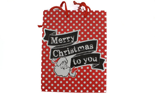Contemporary Gift Bag With Tissue Red Dots Medium red polka-dot by Country Christmas Loft on Tampa Home & Garden Store