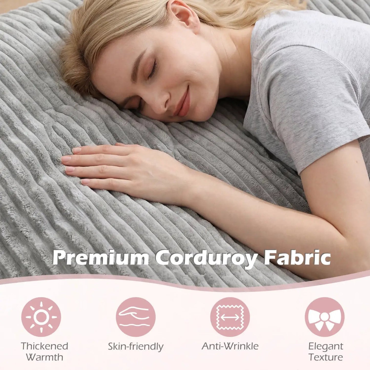 Convertible Bean Bag Floor Sofa Corduroy Cover