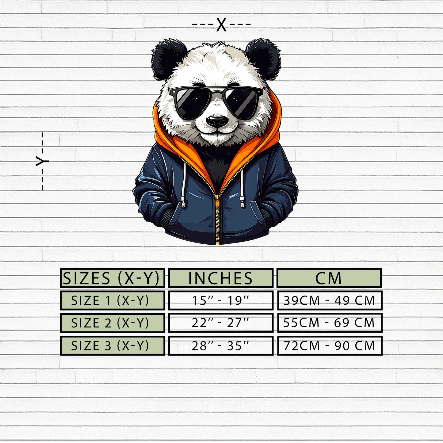 Cool Panda with Hoodie Metal Wall Art UV print on metal Enova Art on Tampa Home & Garden Store