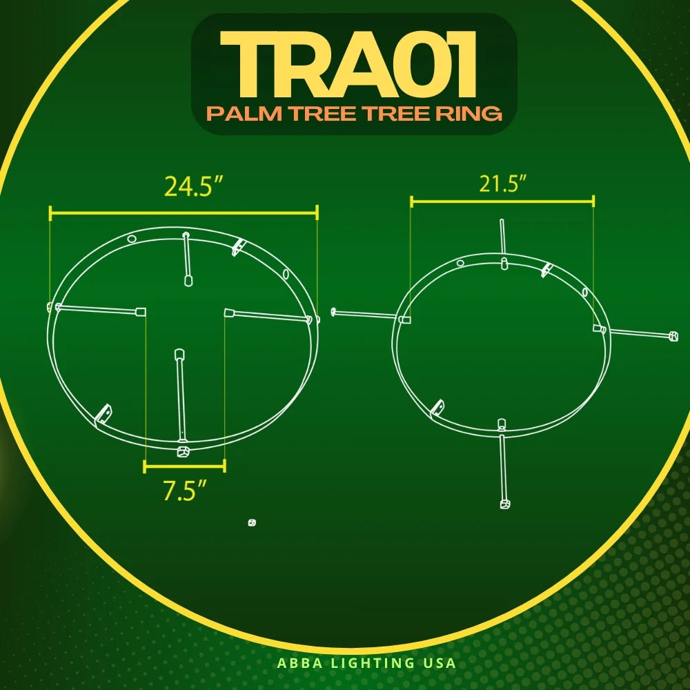 TRA01 Palm Tree Mounting Ring Light Bracket Landscape Lighting Accessory Light Fixture Mount