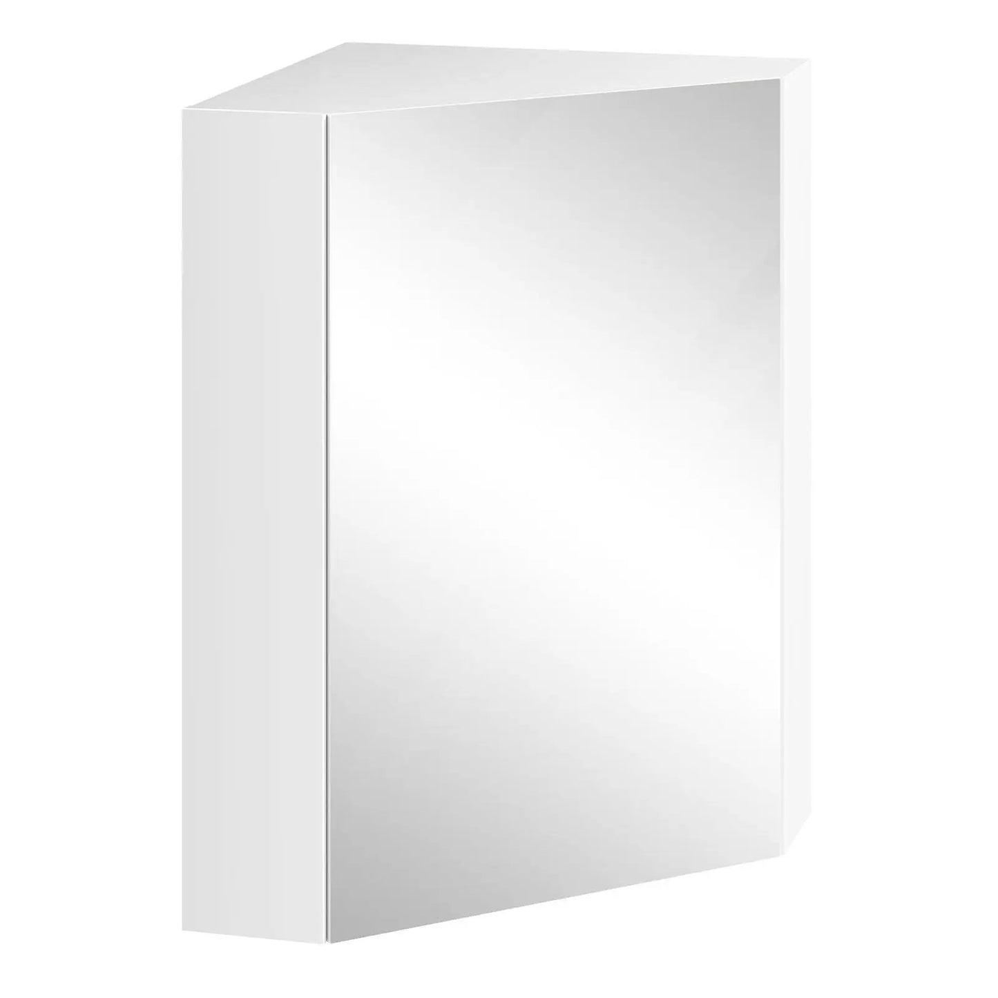 Corner Medicine Cabinet with Mirror with Open Mirror Door and Adjustable Shelf-Brown - Tampa Home & Garden Store