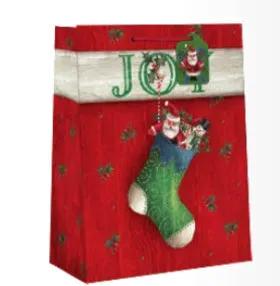 Country Christmas Gift Bag Large red Joy Stocking by The Country Christmas Loft on Tampa Home & Garden Store