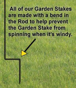 Tibetan Mastiff garden stake in black metal with a yellow tip on Tampa Home & Garden Store