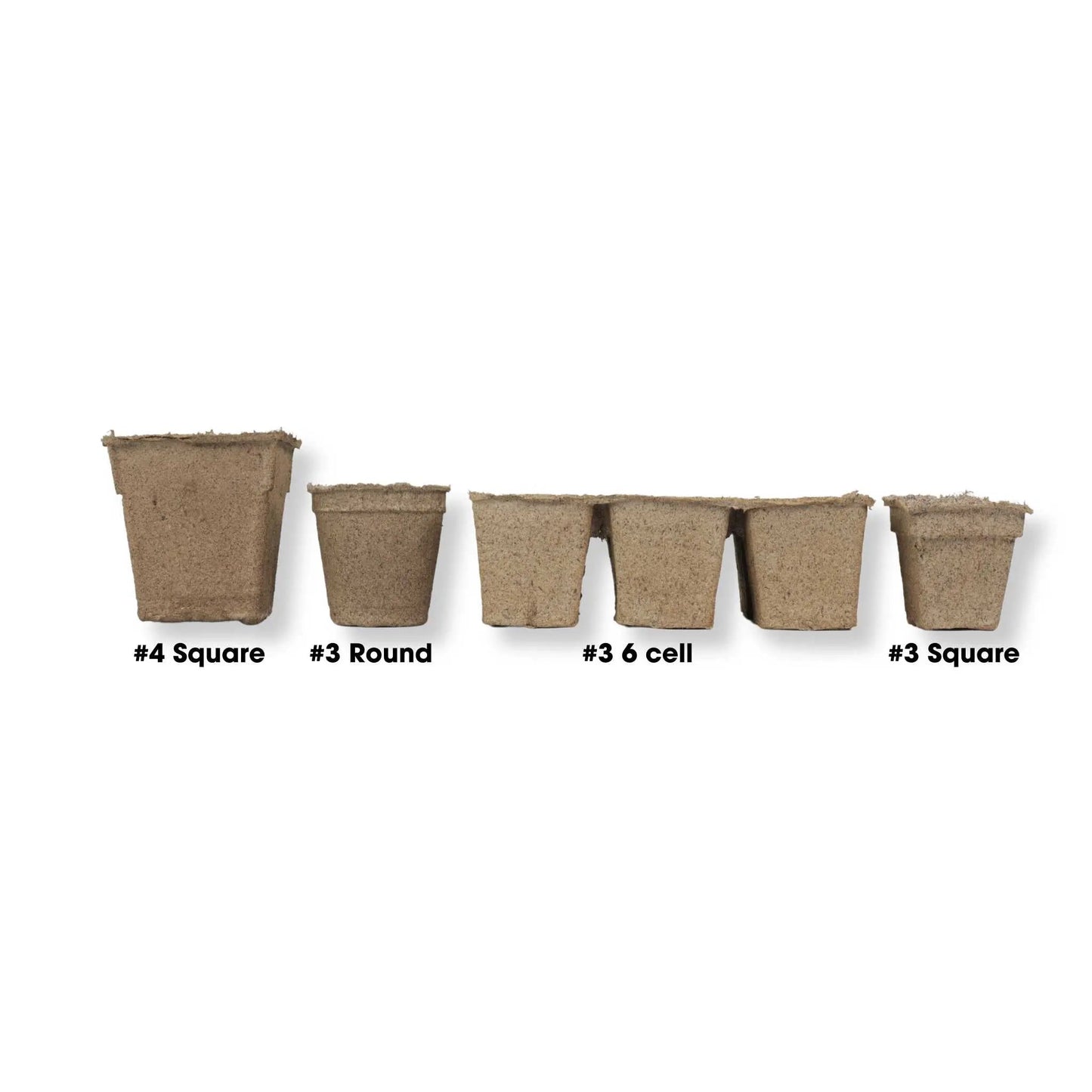 CowPots Round 3 seed starter pots bulk by Bootstrap Farmer, natural brown paper pots on Tampa Home & Garden Store