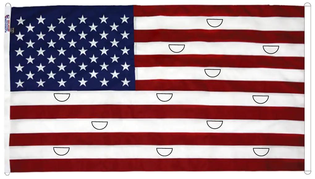 Flagman of America AerialVent ventilated polyester flag for aerial display with vent slits on Tampa Home & Garden Store