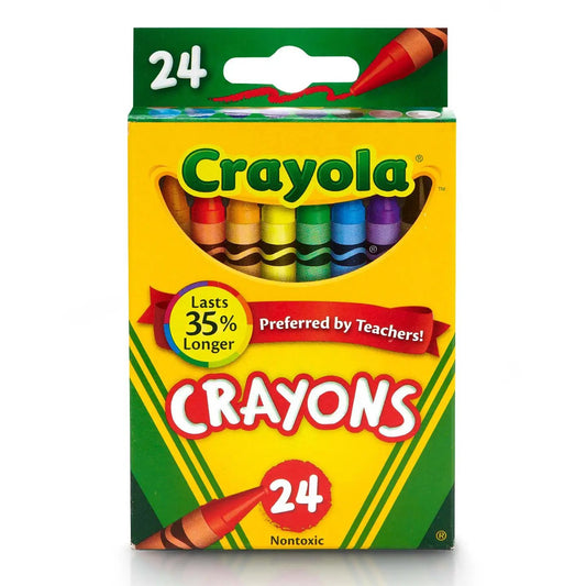Crayola Crayons 24-count set with primary colors on Tampa Home & Garden Store