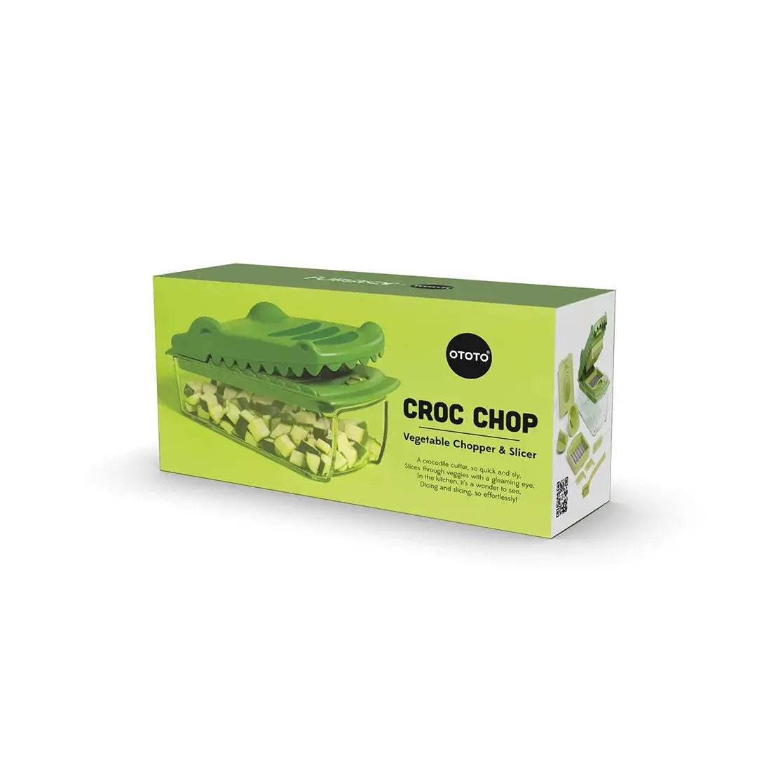 Croc Chop vegetable chopper and slicer by OTOTO DESIGN in lime green on Tampa Home & Garden Store