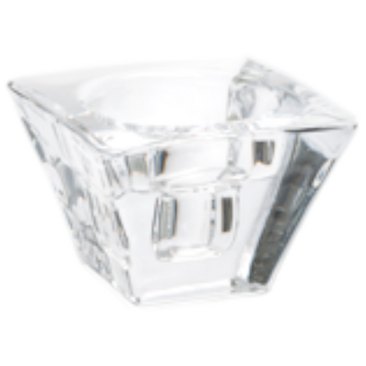 Crystal Clear Candle - Reversible Holder - 2 Inch - Tampa Home & Garden Store