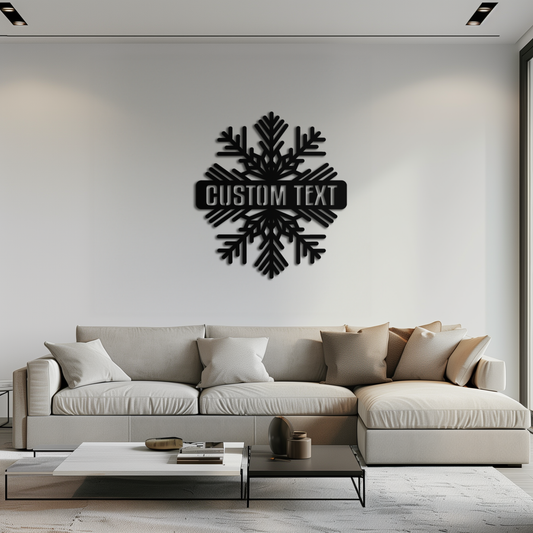 Custom Snowflake Metal Wall Art - Personalized Winter Decor- KAF297 - Tampa Home & Garden Store