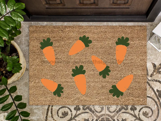 Cute Carrot Doormat Carrots Doormat | Easter Carrot Door Mat - Tampa Home & Garden Store