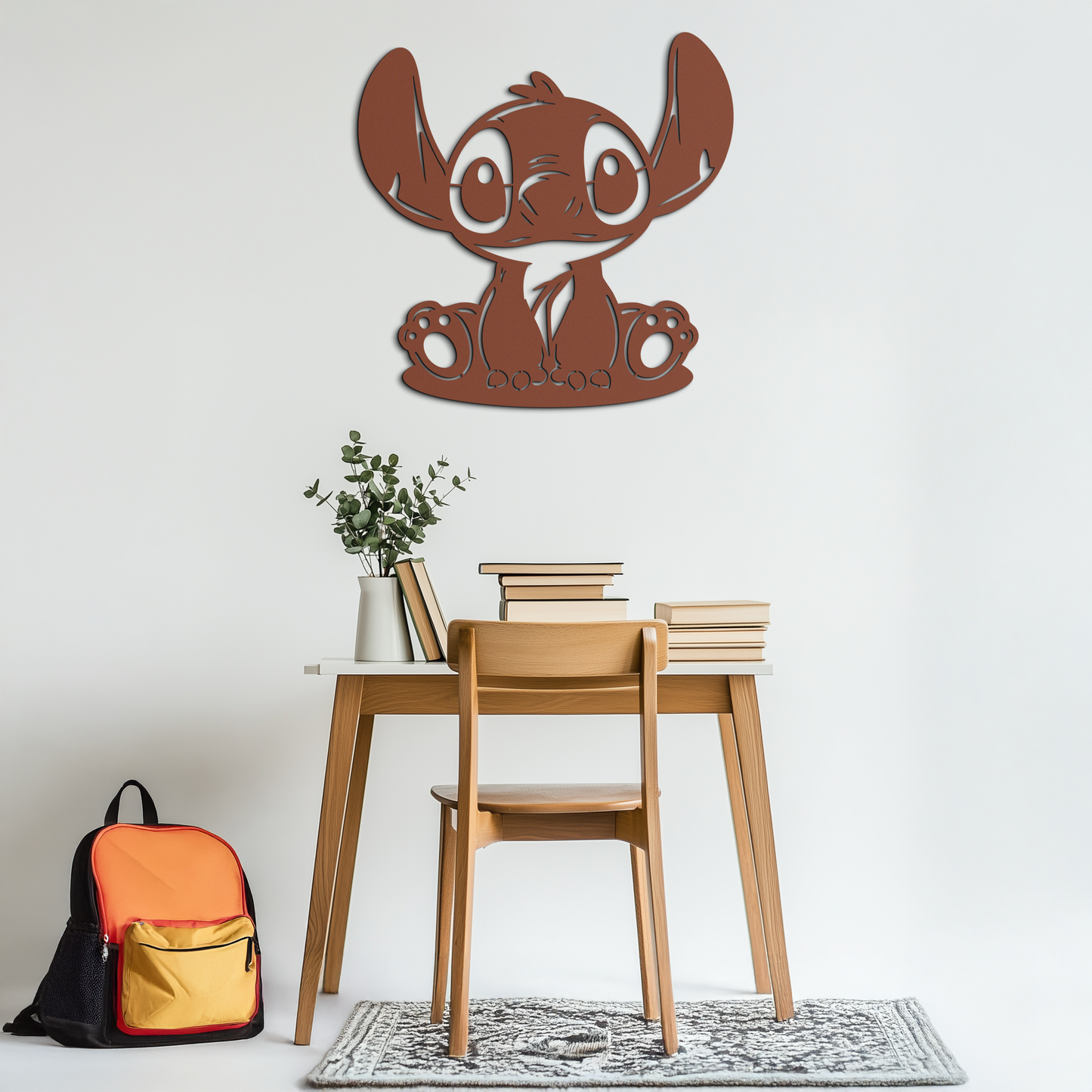 Cute Stitch Character Metal Wall Art - Adorable Cartoon Silhouette Decor- KAF572 - Tampa Home & Garden Store