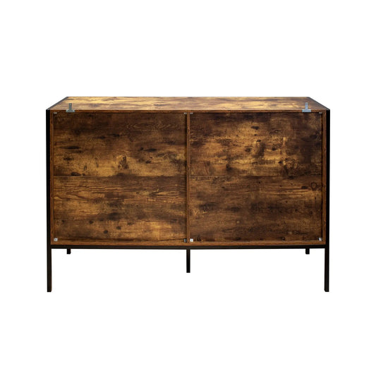Industrial Style 6 Drawer Dresser with steel frame in wood finish by VIP Digital Presence on Tampa Home & Garden Store