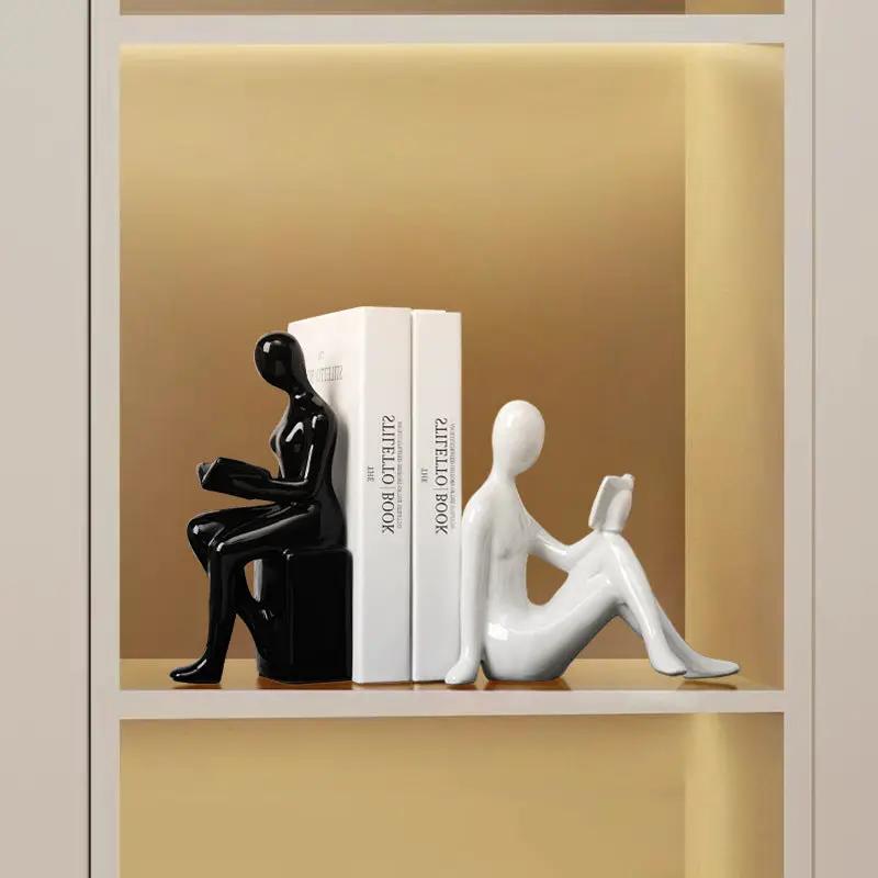 Serre-livres modernes, figurines décoratives, décoration d'intérieur salon TV