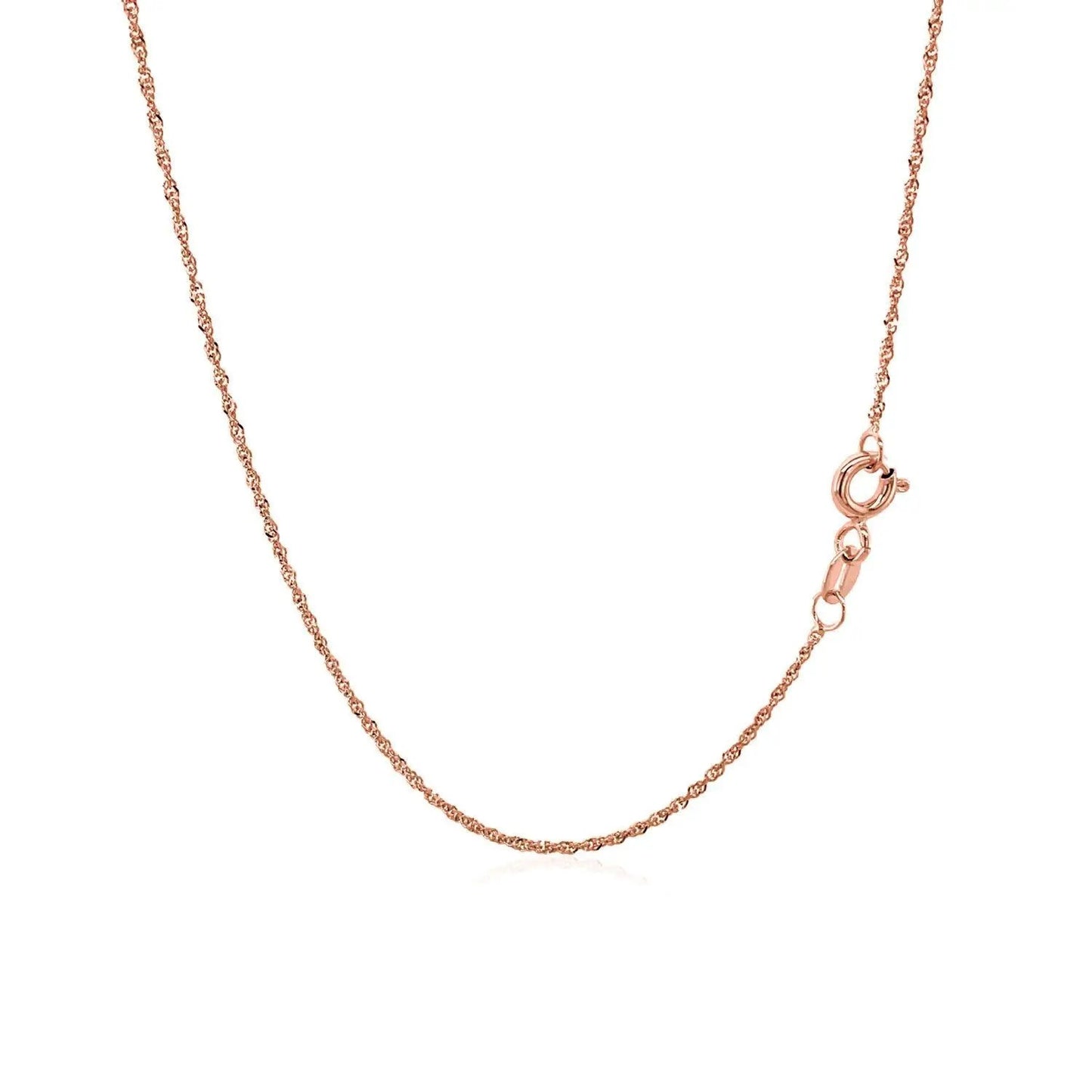 14k rose gold Singapore chain necklace 1.0mm, lobster clasp, brand Bids.com on Tampa Home & Garden Store