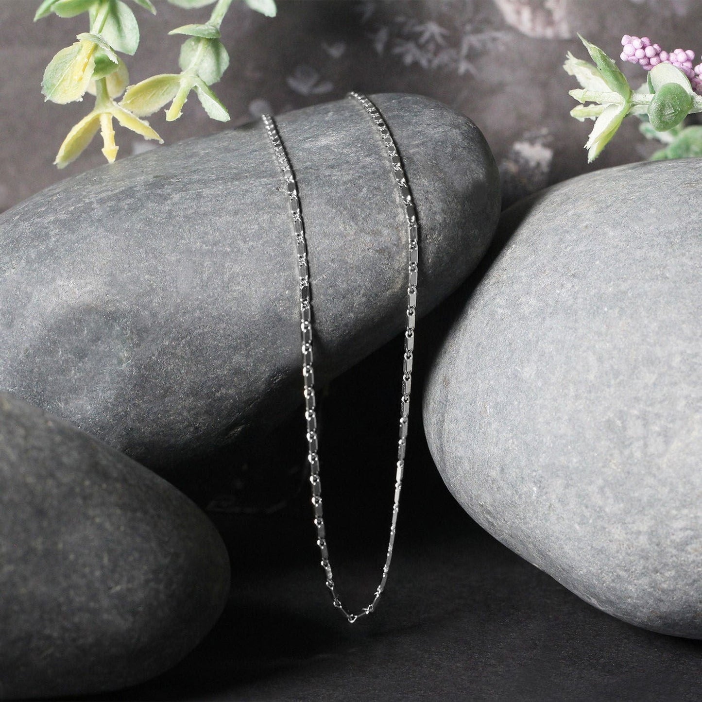 Lumina pendant chain, 14k white gold, 1.0mm necklace on Tampa Home & Garden Store