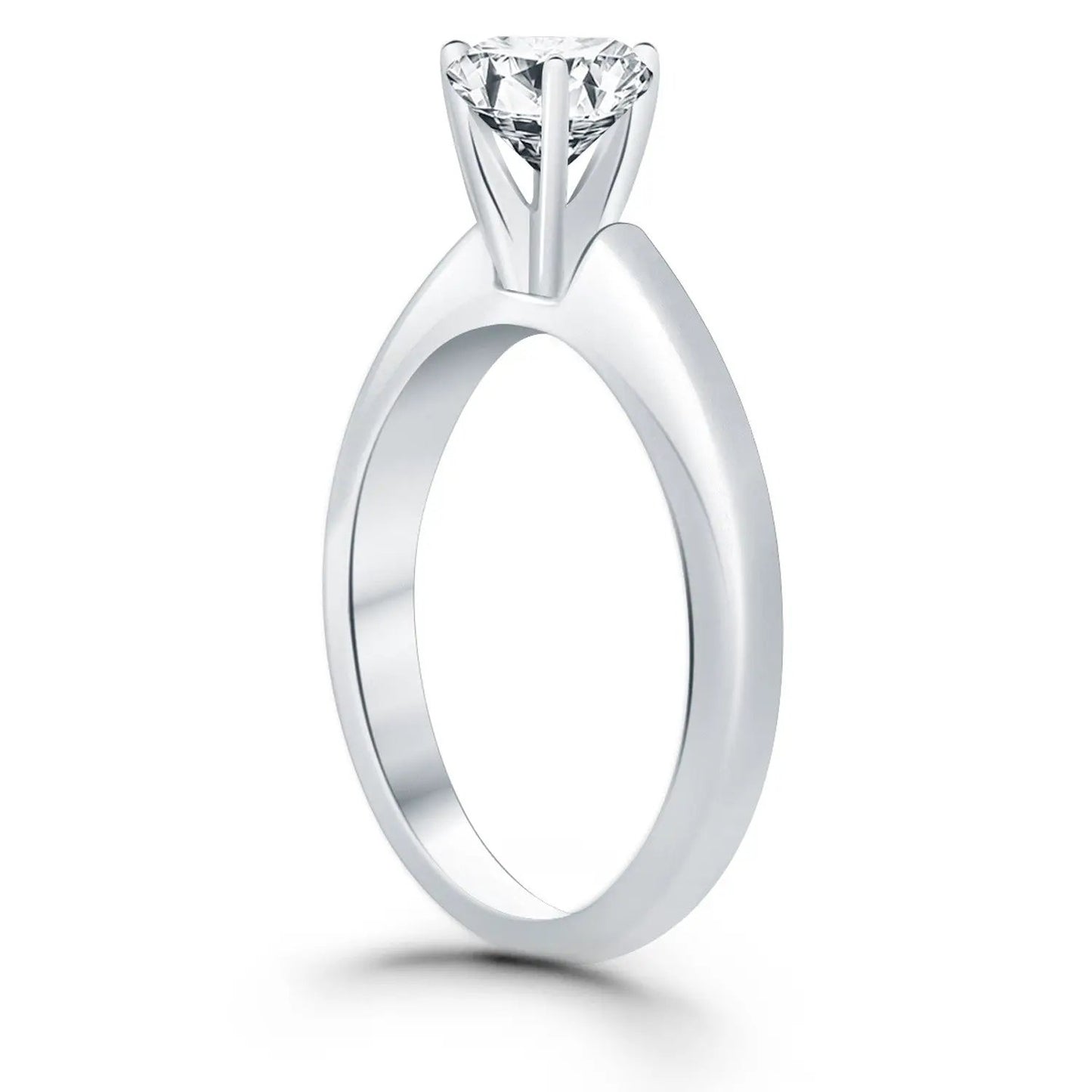 14k white gold solitaire cathedral engagement ring with diamond in prong setting Bids.com on Tampa Home & Garden Store