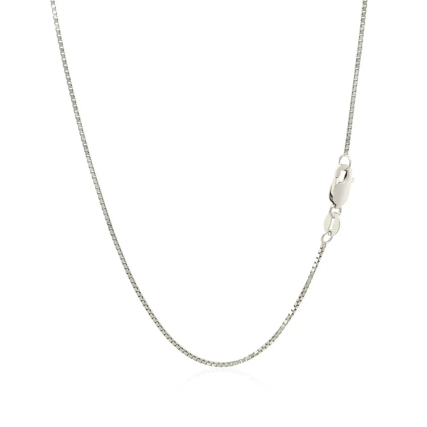 Necklace 10k white gold classic box chain 0.78 mm by Bids.com with lobster clasp on Tampa Home & Garden Store