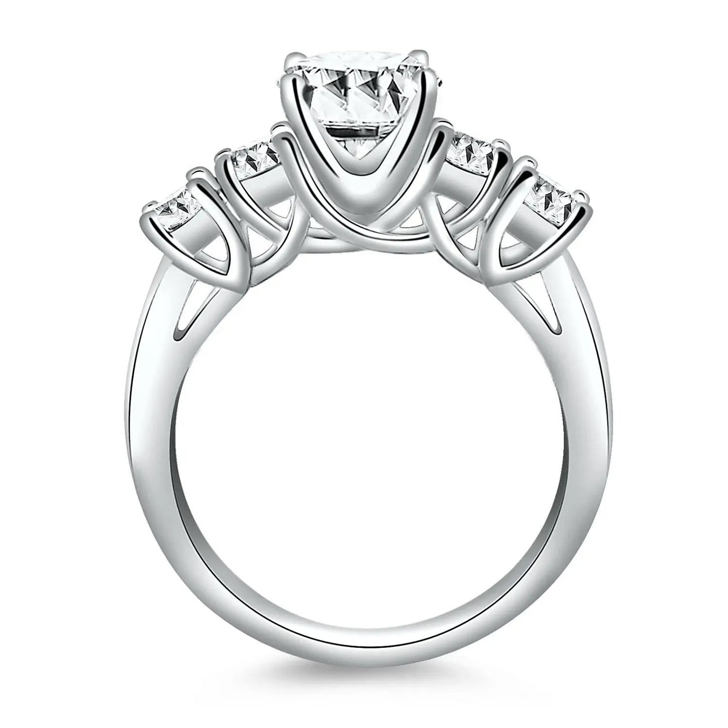 Engagement ring 14k white gold five stone diamond trellis by Bids.com on Tampa Home & Garden Store