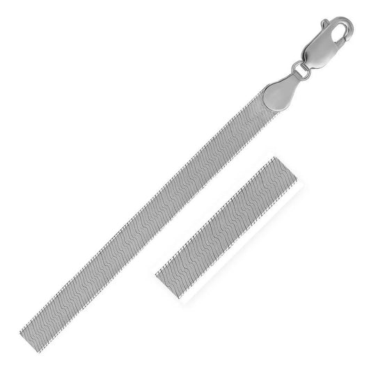 14K white gold super flex herringbone bracelet with lobster clasp on Tampa Home & Garden Store