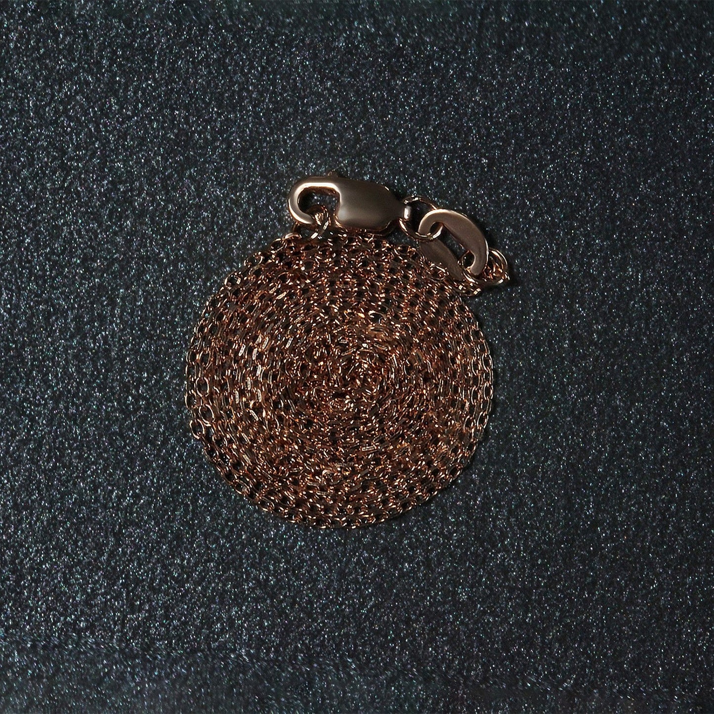 Diamond cut cable link chain necklace 14k rose gold 0.8mm, coiled display, by Bids.com on Tampa Home & Garden Store