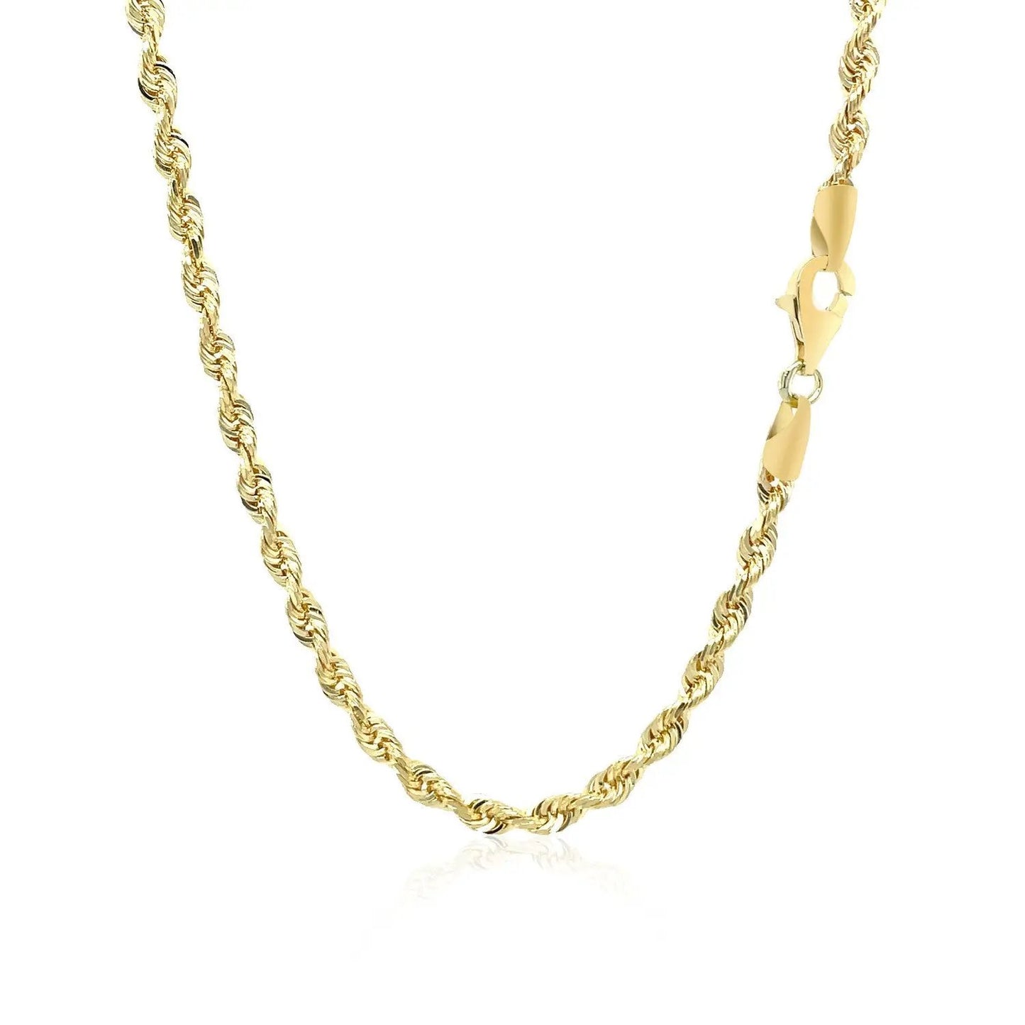 3.0mm 10k Yellow Gold Solid Diamond Cut Rope Chain Necklace Bids.com on Tampa Home & Garden Store