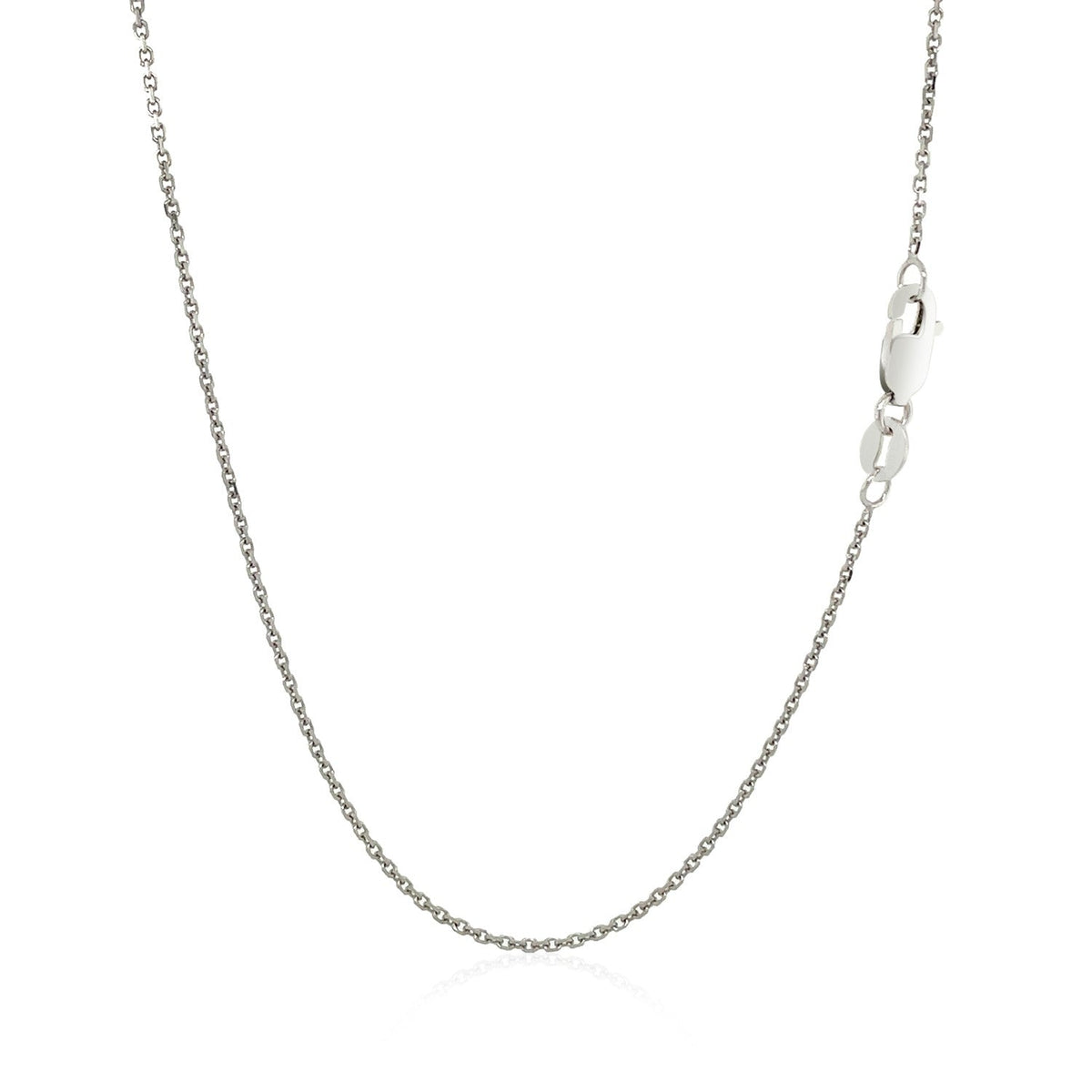 18k white gold cable chain necklace 1.1mm by Bids.com on Tampa Home & Garden Store