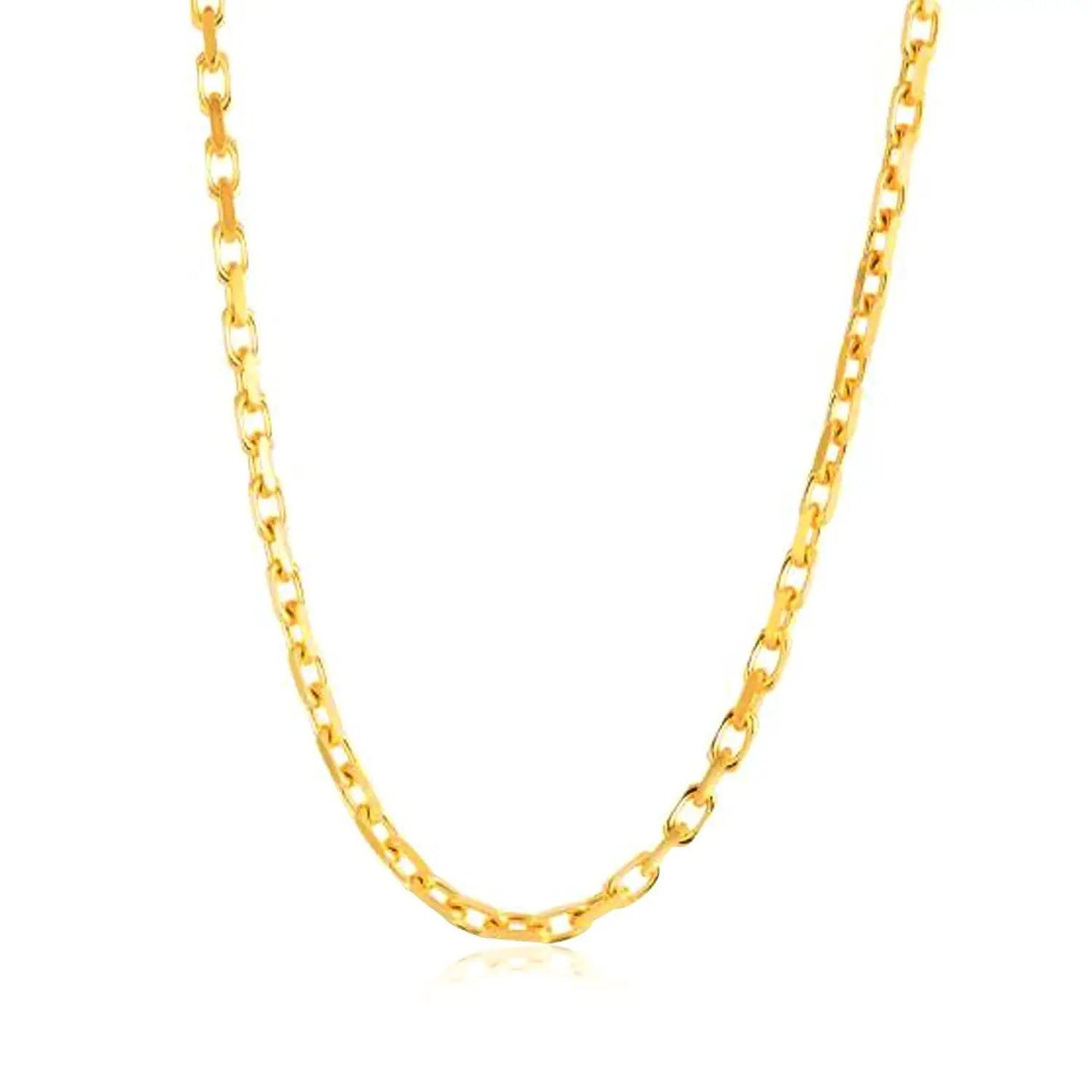14k yellow gold French cable link chain necklace 2.50 mm by Bids.com on Tampa Home & Garden Store
