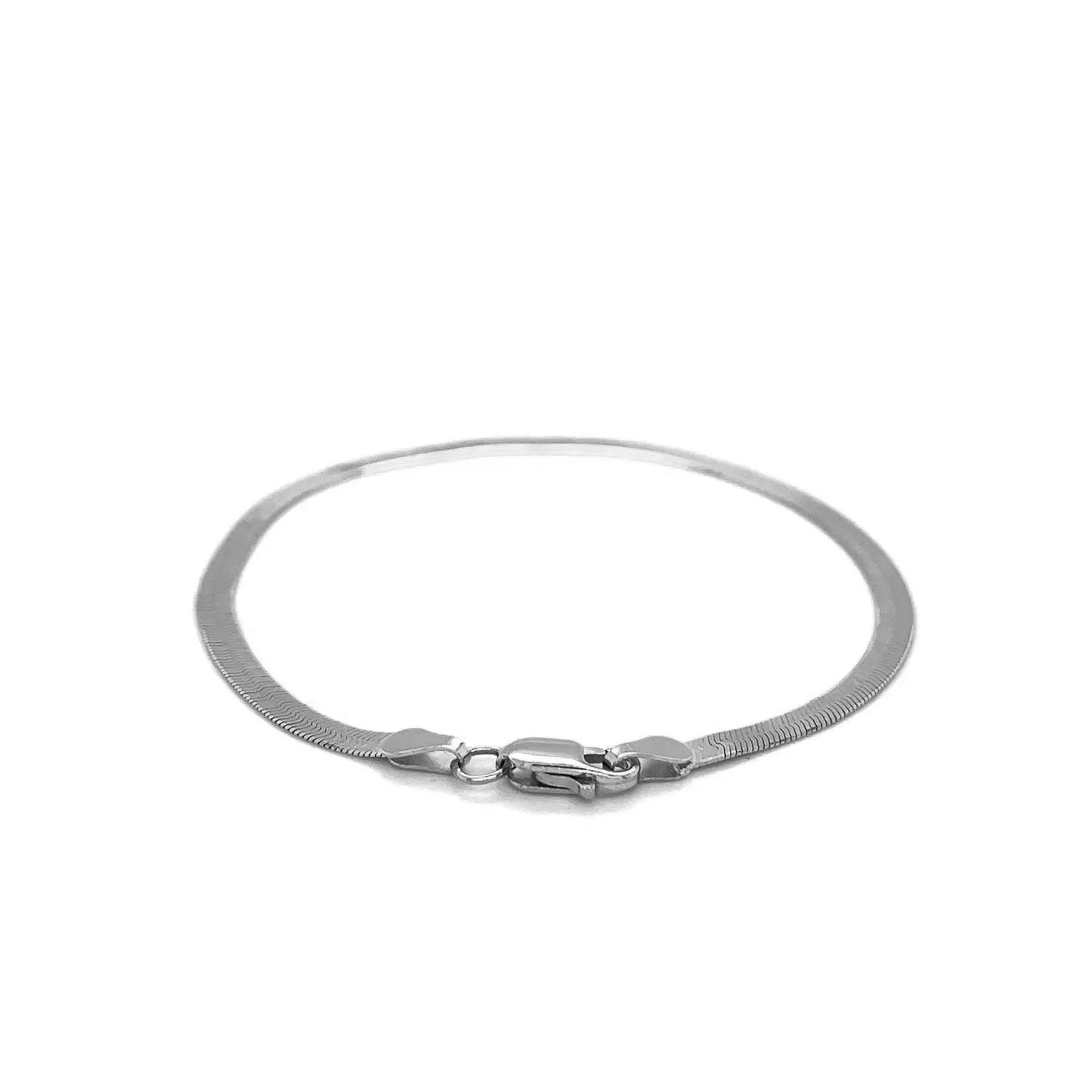 Bracelet 14K white gold Super Flex herringbone with secure clasp by Bids on Tampa Home & Garden Store