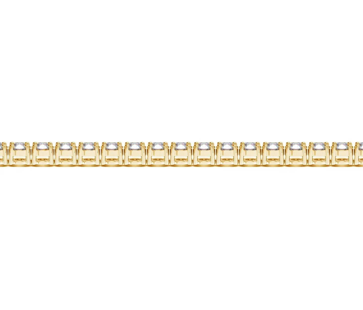 Lab Grown Diamond Tennis Bracelet in 14k Gold by Bids, pave diamonds on a gold link band on Tampa Home & Garden Store
